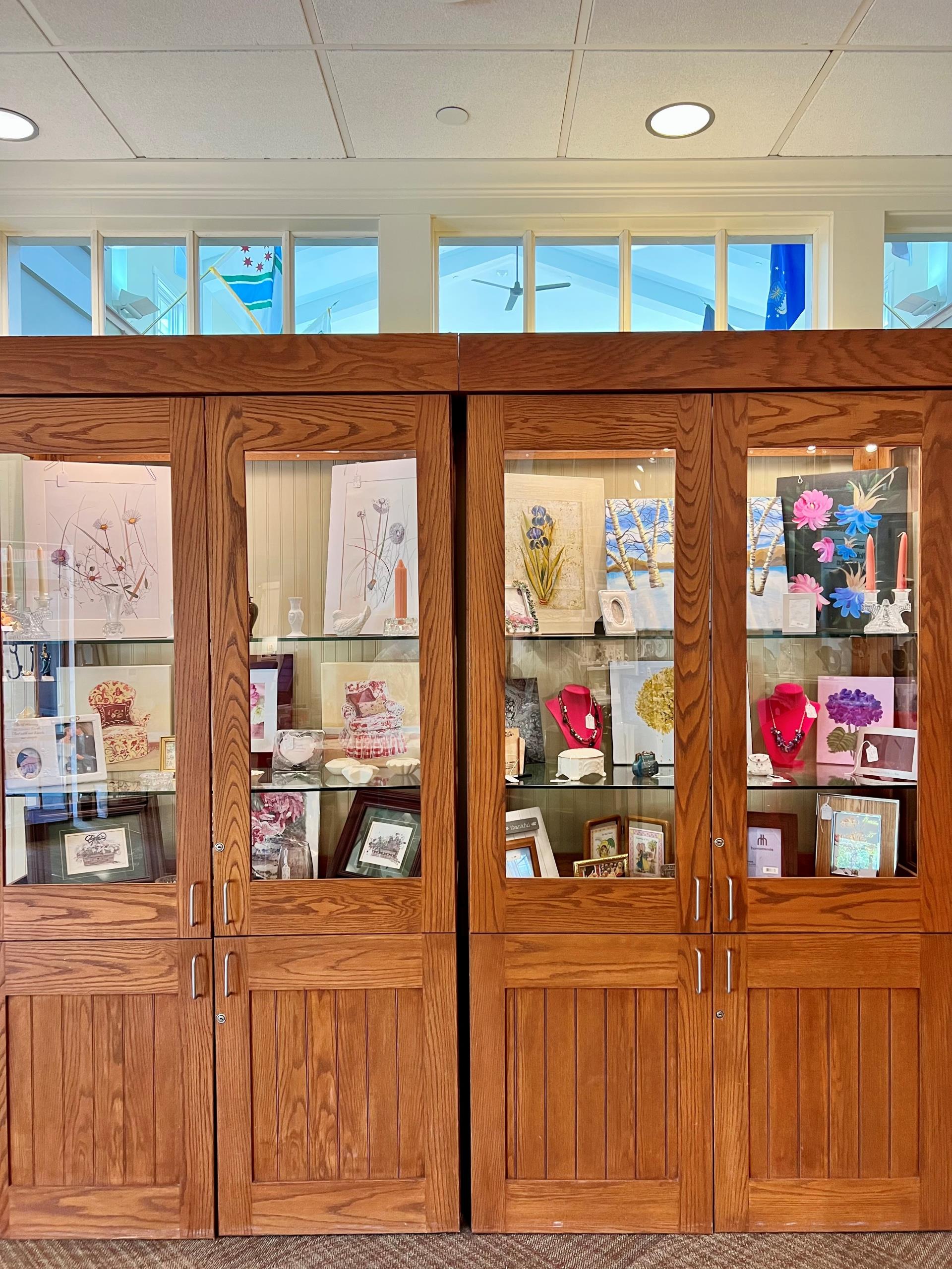 Gift Shop Brown Curio Cabinets