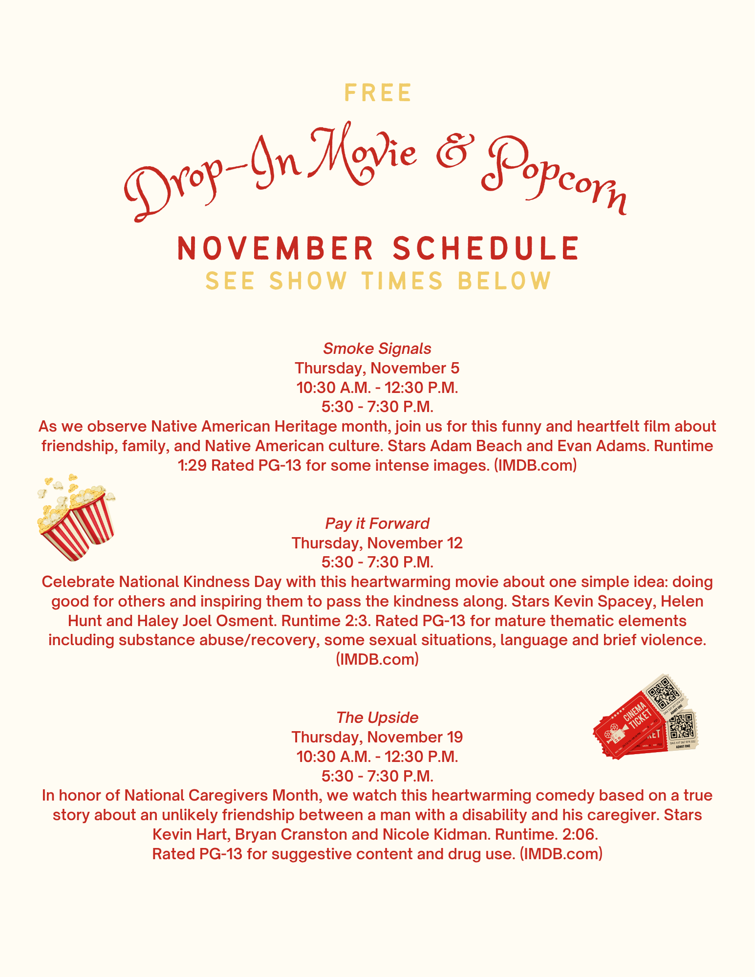 November 2026 Movie Flyer